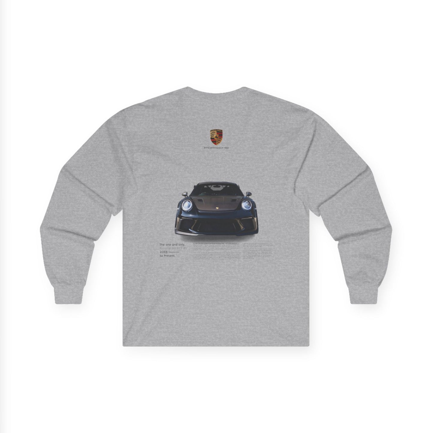 Porsche Unisex Long Sleeve Tee, Car Enthusiast Gift, Vintage Automotive Apparel, Race Day Clothing, Casual Streetwear