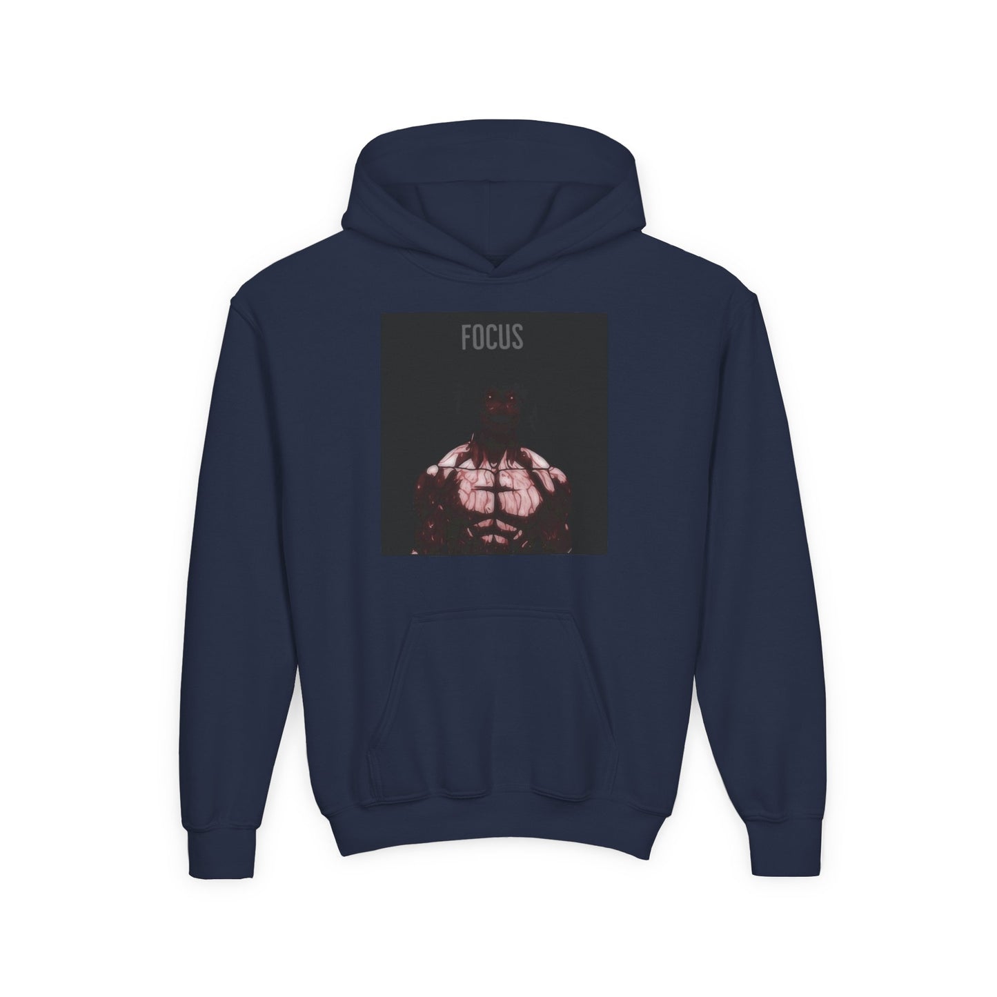 Motivational Youth Hoodie - 'Focus' Sweatshirt, Fitness Apparel, Gym Wear, Workout Gift, Inspirational Clothing
