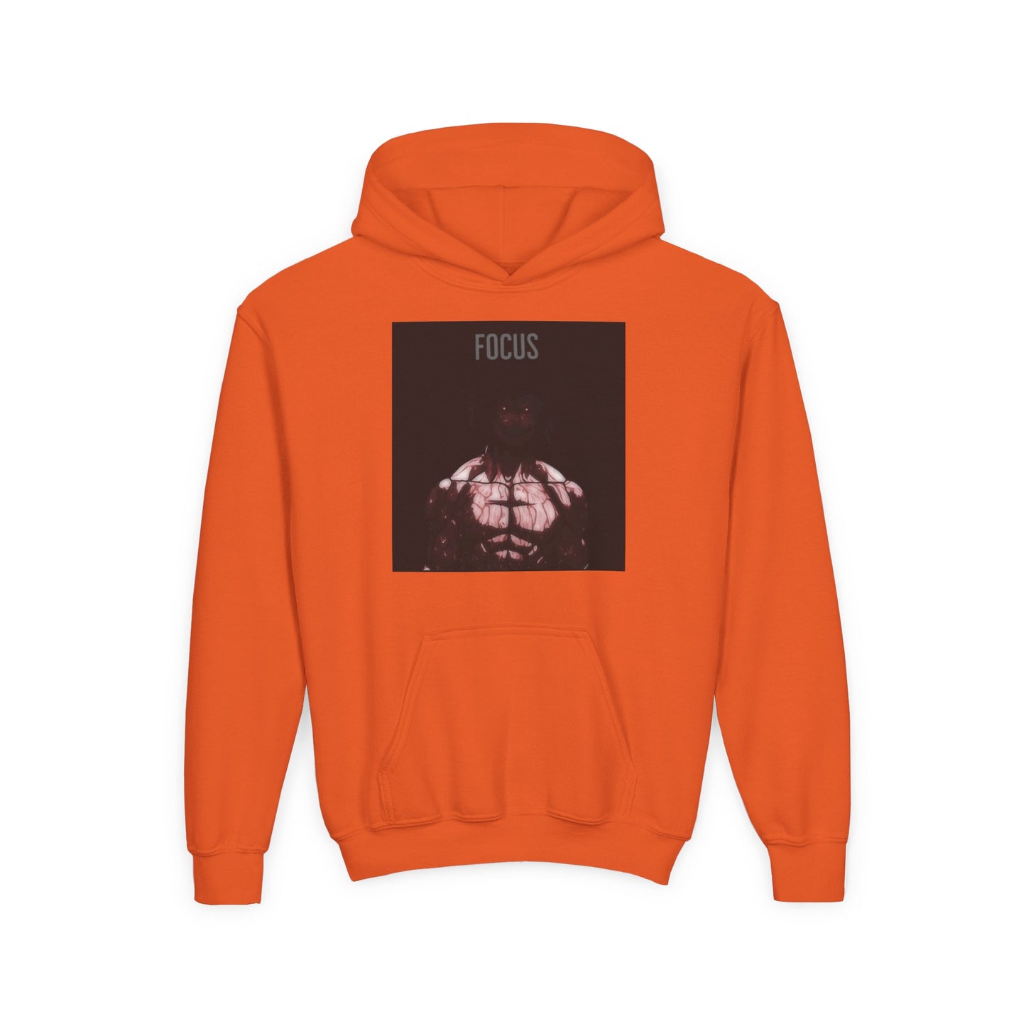 Motivational Youth Hoodie - 'Focus' Sweatshirt, Fitness Apparel, Gym Wear, Workout Gift, Inspirational Clothing