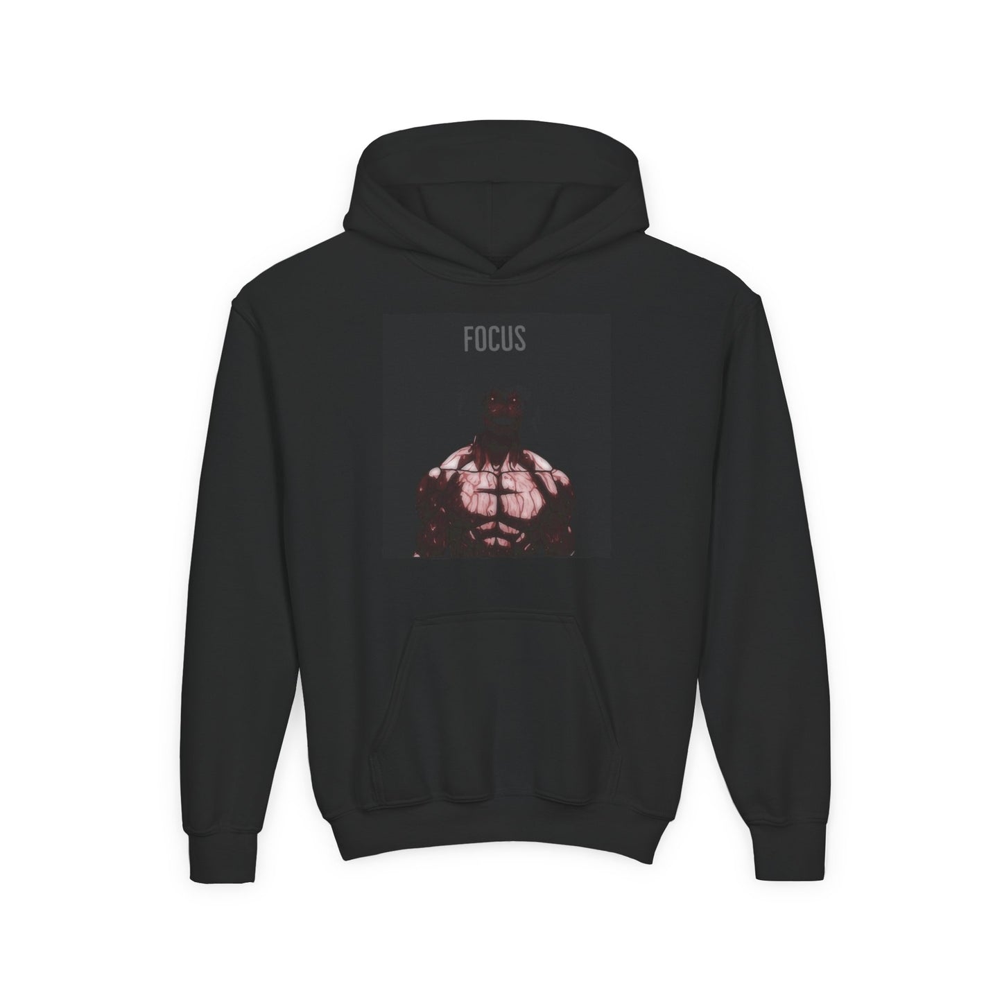 Motivational Youth Hoodie - 'Focus' Sweatshirt, Fitness Apparel, Gym Wear, Workout Gift, Inspirational Clothing
