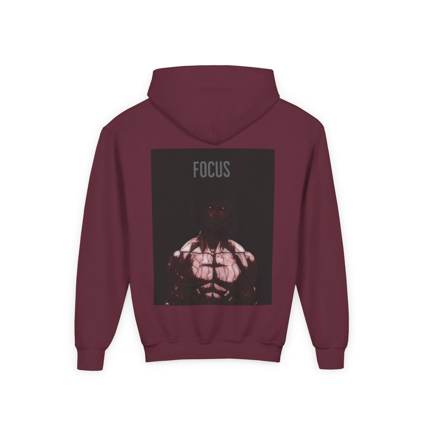 Motivational Youth Hoodie - 'Focus' Sweatshirt, Fitness Apparel, Gym Wear, Workout Gift, Inspirational Clothing