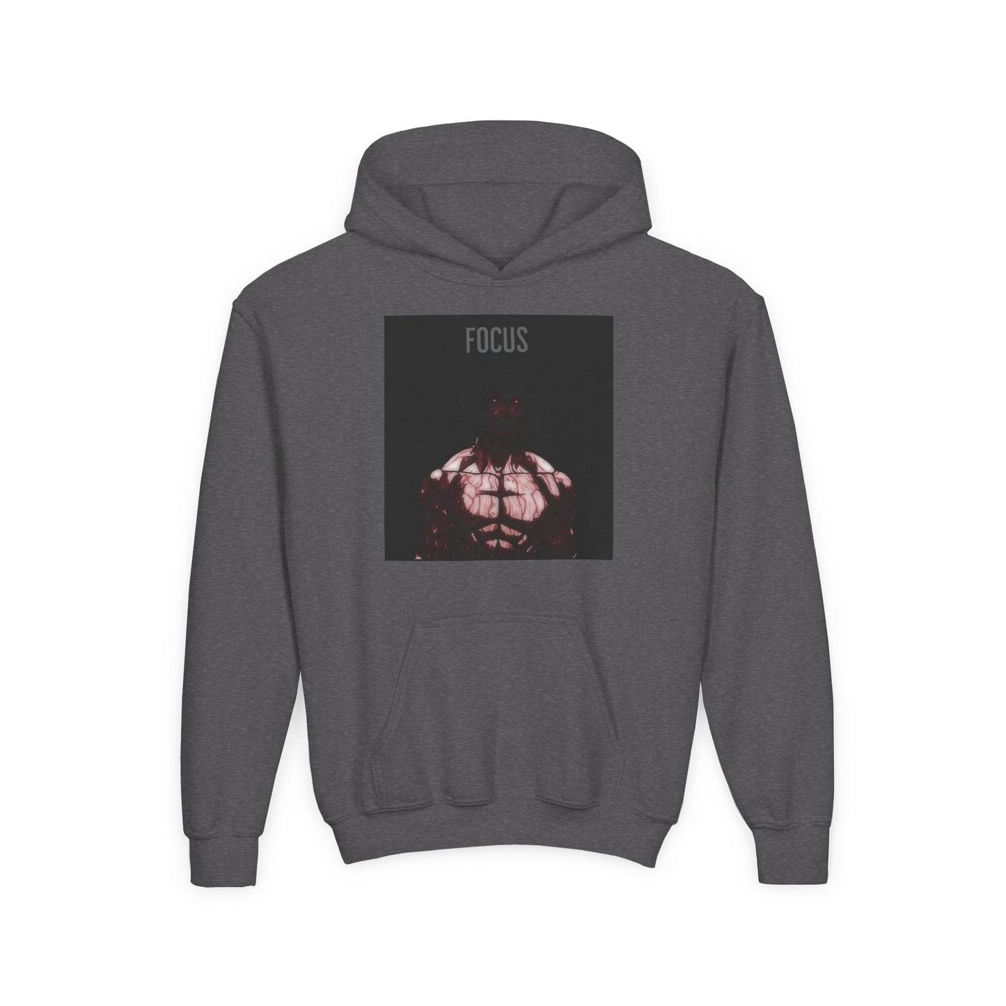 Motivational Youth Hoodie - 'Focus' Sweatshirt, Fitness Apparel, Gym Wear, Workout Gift, Inspirational Clothing