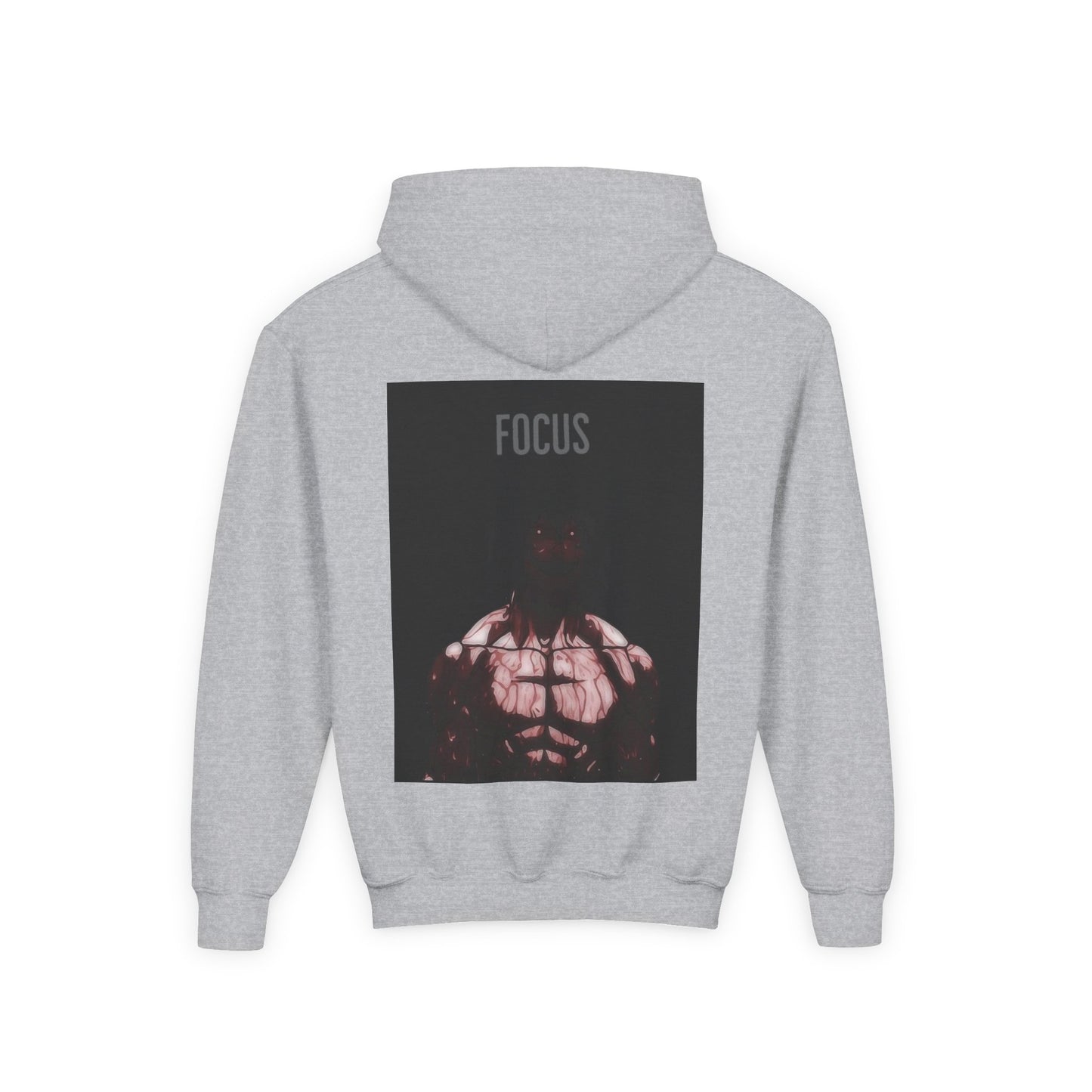 Motivational Youth Hoodie - 'Focus' Sweatshirt, Fitness Apparel, Gym Wear, Workout Gift, Inspirational Clothing