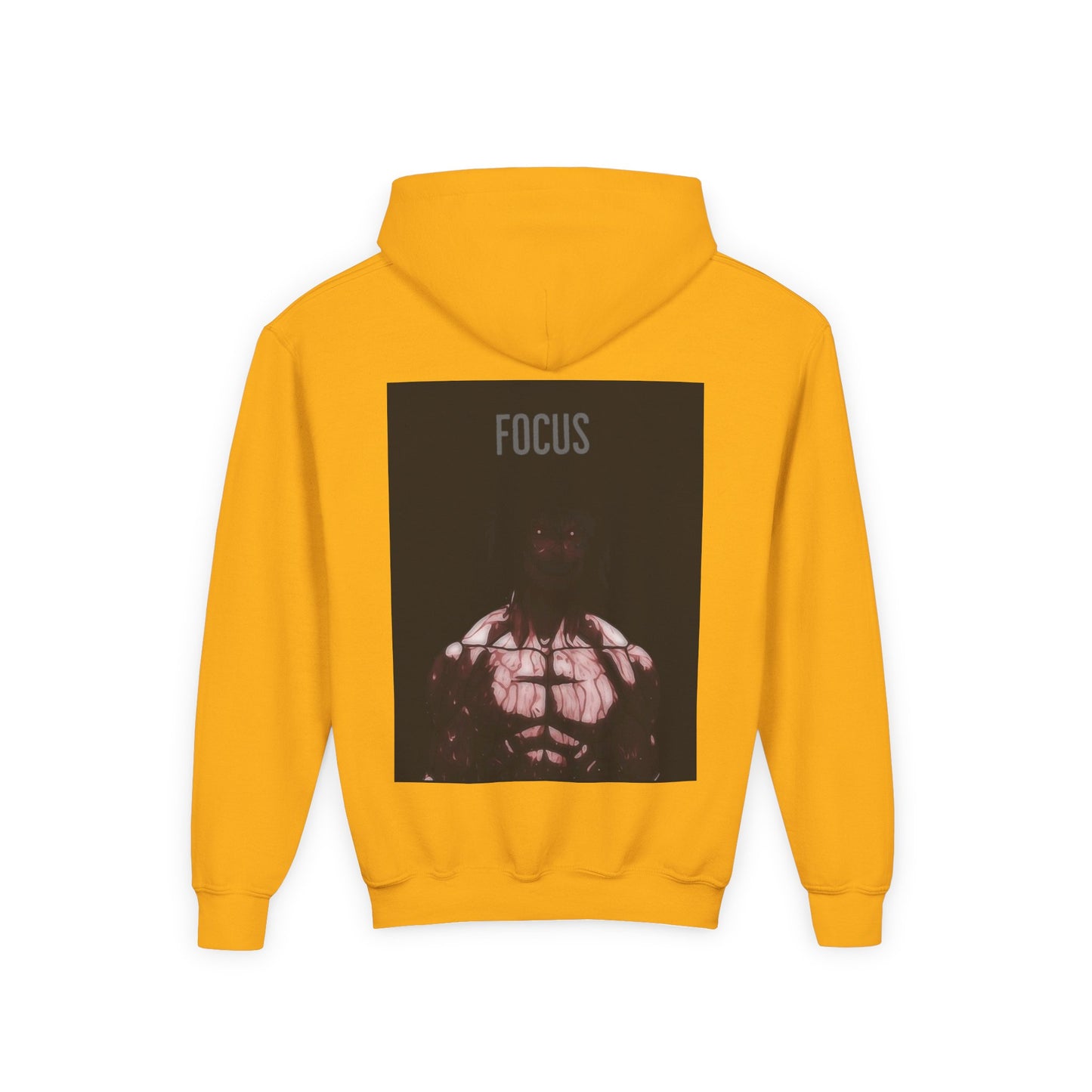 Motivational Youth Hoodie - 'Focus' Sweatshirt, Fitness Apparel, Gym Wear, Workout Gift, Inspirational Clothing