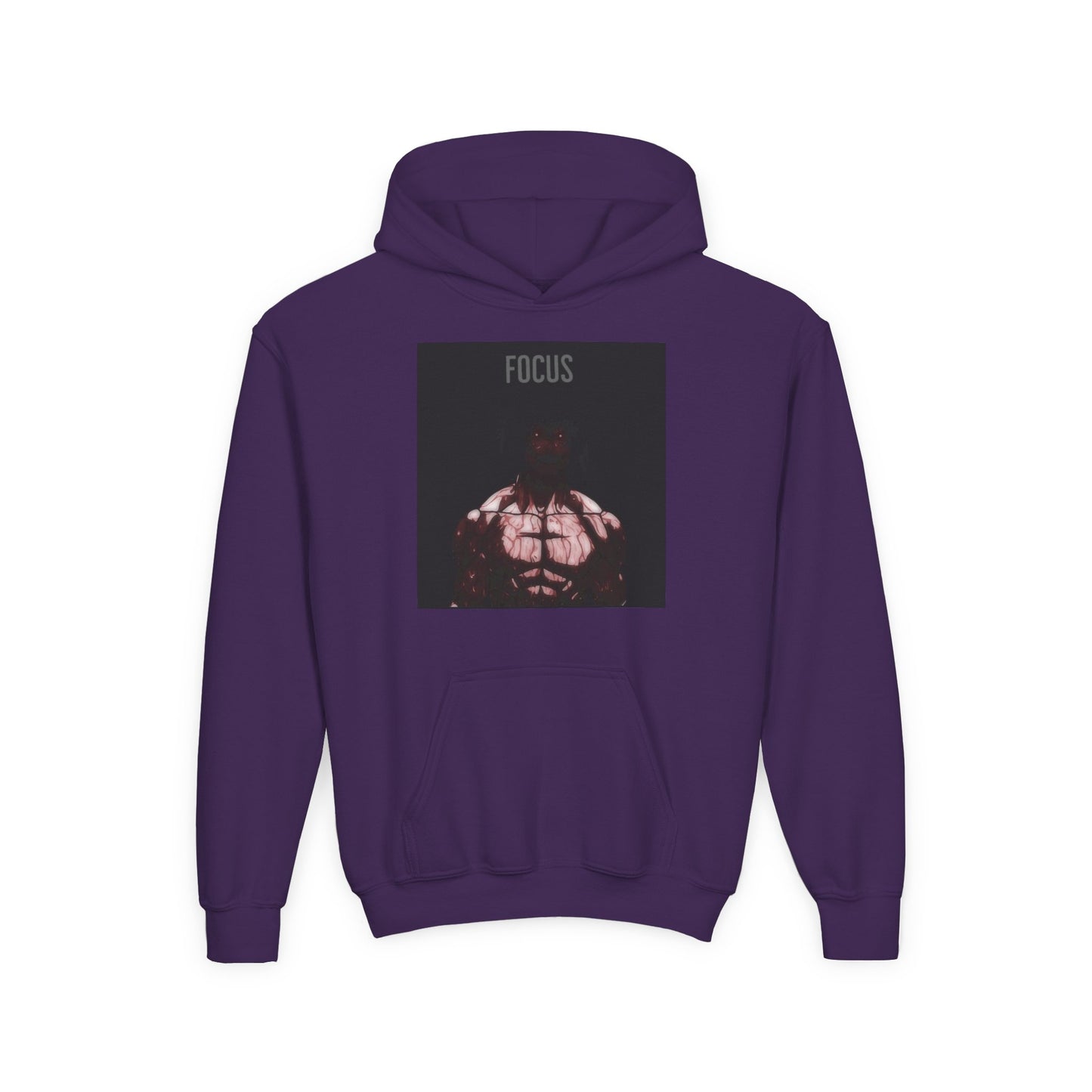 Motivational Youth Hoodie - 'Focus' Sweatshirt, Fitness Apparel, Gym Wear, Workout Gift, Inspirational Clothing