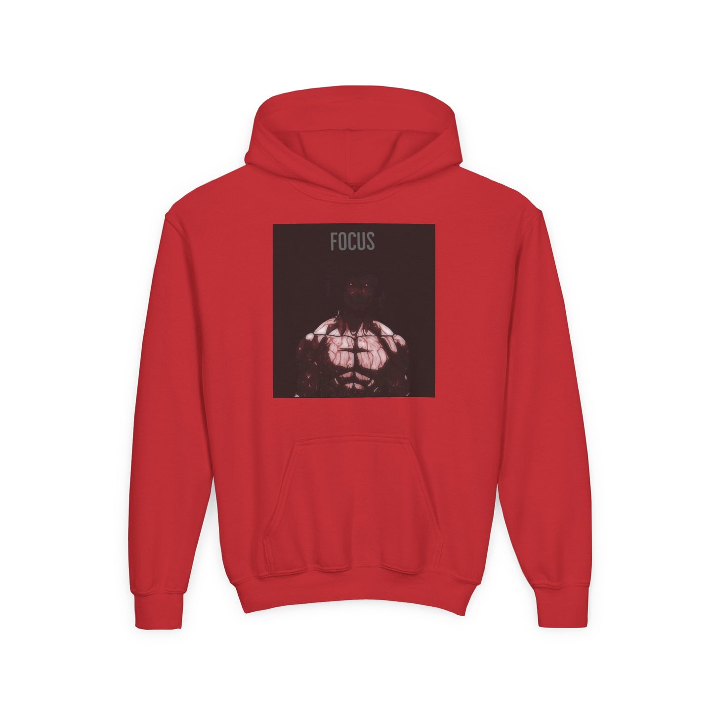 Motivational Youth Hoodie - 'Focus' Sweatshirt, Fitness Apparel, Gym Wear, Workout Gift, Inspirational Clothing