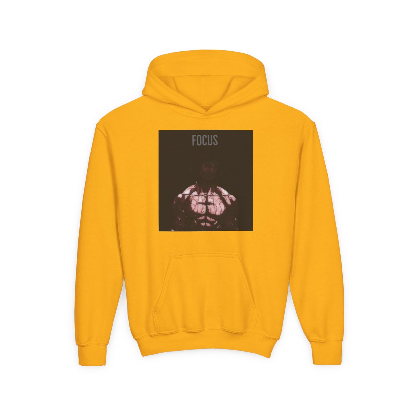 Motivational Youth Hoodie - 'Focus' Sweatshirt, Fitness Apparel, Gym Wear, Workout Gift, Inspirational Clothing