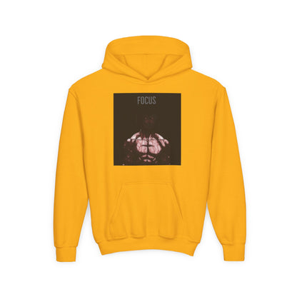 Motivational Youth Hoodie - 'Focus' Sweatshirt, Fitness Apparel, Gym Wear, Workout Gift, Inspirational Clothing