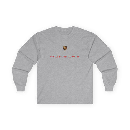 Porsche Unisex Long Sleeve Tee, Car Enthusiast Gift, Vintage Automotive Apparel, Race Day Clothing, Casual Streetwear