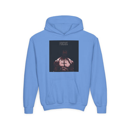 Motivational Youth Hoodie - 'Focus' Sweatshirt, Fitness Apparel, Gym Wear, Workout Gift, Inspirational Clothing