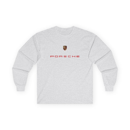 Porsche Unisex Long Sleeve Tee, Car Enthusiast Gift, Vintage Automotive Apparel, Race Day Clothing, Casual Streetwear