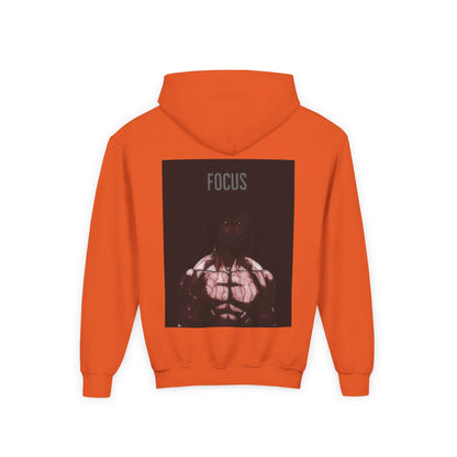 Motivational Youth Hoodie - 'Focus' Sweatshirt, Fitness Apparel, Gym Wear, Workout Gift, Inspirational Clothing