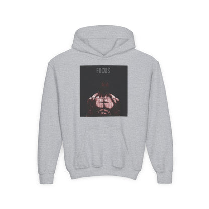 Motivational Youth Hoodie - 'Focus' Sweatshirt, Fitness Apparel, Gym Wear, Workout Gift, Inspirational Clothing