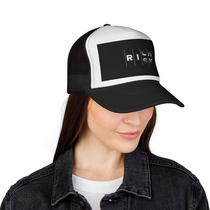 Bold Risk Trucker Cap | Unique Casual Headwear, Summer Accessories, Festival Gear, Gift for Him