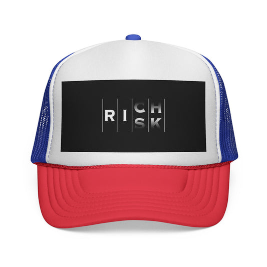 Bold Risk Trucker Cap | Unique Casual Headwear, Summer Accessories, Festival Gear, Gift for Him