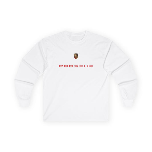 Porsche Unisex Long Sleeve Tee, Car Enthusiast Gift, Vintage Automotive Apparel, Race Day Clothing, Casual Streetwear
