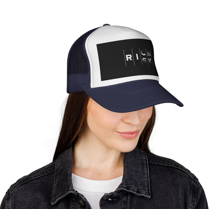 Bold Risk Trucker Cap | Unique Casual Headwear, Summer Accessories, Festival Gear, Gift for Him