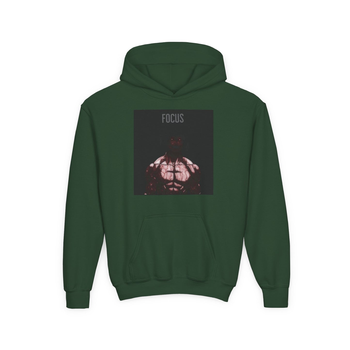 Motivational Youth Hoodie - 'Focus' Sweatshirt, Fitness Apparel, Gym Wear, Workout Gift, Inspirational Clothing