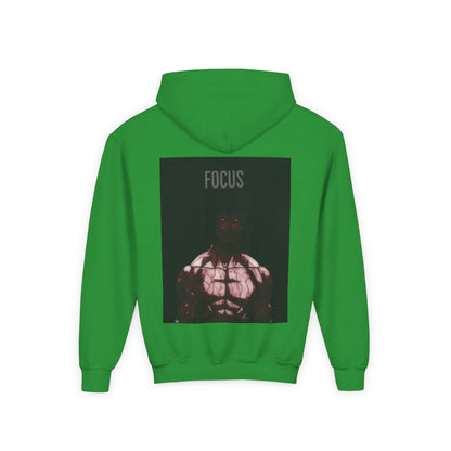 Motivational Youth Hoodie - 'Focus' Sweatshirt, Fitness Apparel, Gym Wear, Workout Gift, Inspirational Clothing