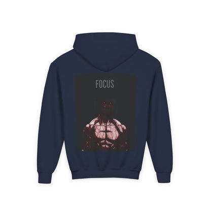Motivational Youth Hoodie - 'Focus' Sweatshirt, Fitness Apparel, Gym Wear, Workout Gift, Inspirational Clothing