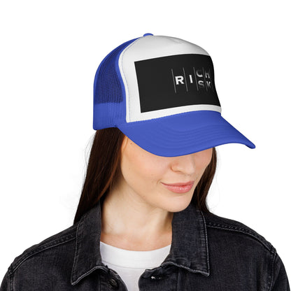 Bold Risk Trucker Cap | Unique Casual Headwear, Summer Accessories, Festival Gear, Gift for Him