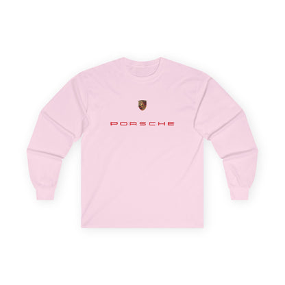 Porsche Unisex Long Sleeve Tee, Car Enthusiast Gift, Vintage Automotive Apparel, Race Day Clothing, Casual Streetwear