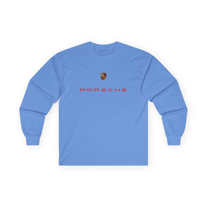 Porsche Unisex Long Sleeve Tee, Car Enthusiast Gift, Vintage Automotive Apparel, Race Day Clothing, Casual Streetwear